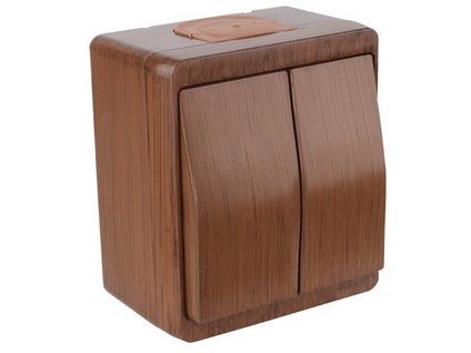 Spínač č.5 Orech IP44 2150 002 0141