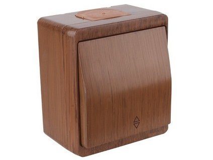 Spínač č.6 Orech IP44 2150 003 0141