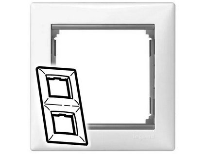 VALENA Rámik 2P zvislý biely/sivý 774496