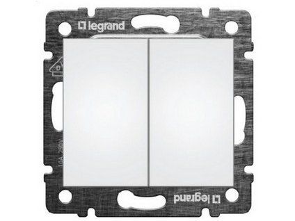 Valena dvojitý striedavý prepínač, biely, 770098