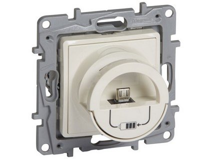 NILOE stojan s USB béžová 764696 