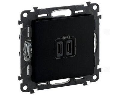 VALENA LIFE 2xUSB nabíjačka C+C 3A 15W čierna 756307