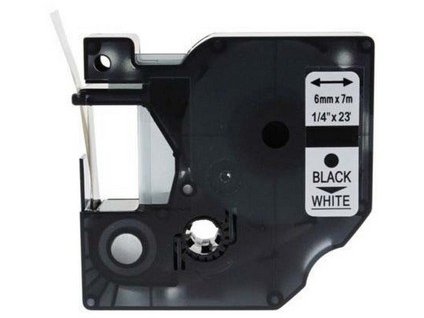 Páska DYMO 43613 6mm čierna/biela