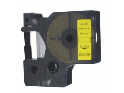 Páska DYMO 43618 6mm čierna/žltá
