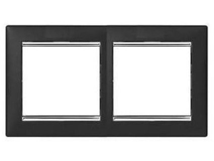 VALENA Rámik 2P čierna+strieborný pásik 770392