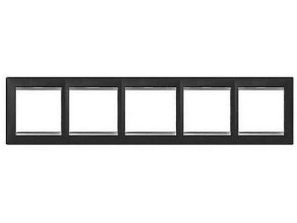 VALENA Rámik 5P čierna+strieborný pásik 770395