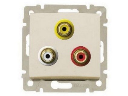 VALENA Audio-video zásuvka 3RCA