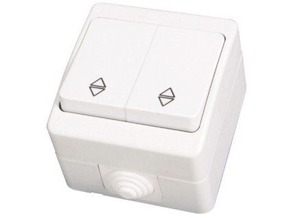 VISAGE WAT Dvojitý striedavý prepínač 5B biela IP54