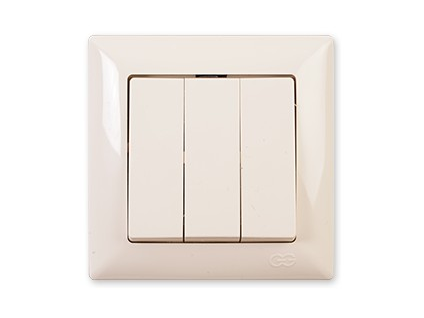 VISAGE IVORY Trojpólový spínač béžový
