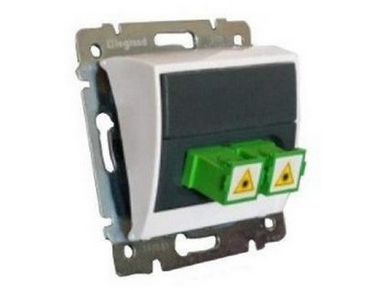 Valena optická zásuvka 2x simplex spojka, biela, 770081