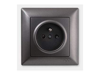 VISAGE AMBIENCE zásuvka 2P dymová