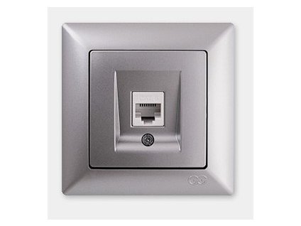 VISAGE AMBIENCE dátová zásuvka CAT6e strieborná