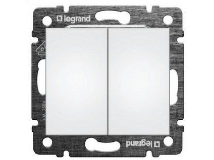 Valena dvojitý striedavý prepínač 5B biely 774408