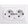 VIS SIMPLE Dvojzásuvka Schuko biela 26281100-100150