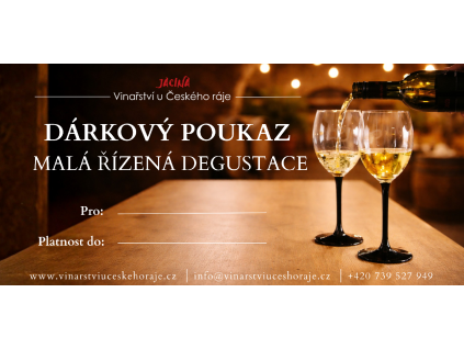 Dárkový poukaz MALÁ ŘÍZENÁ DEGUSTACE