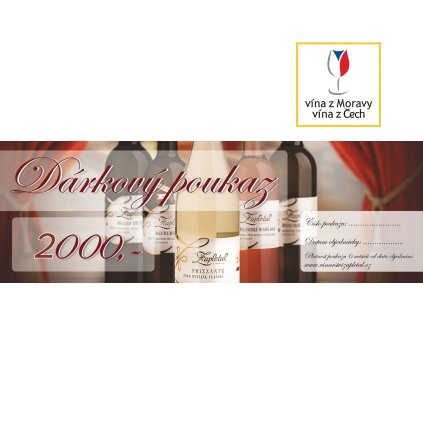 Dárkové víno poukaz 2000 | Vinařství Zapletal