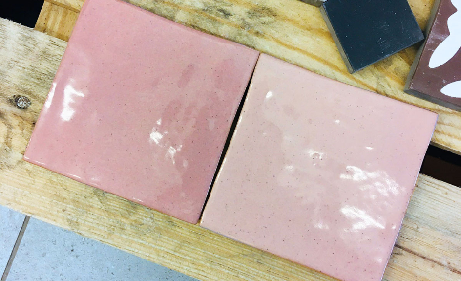 Růžové obklady 10x10 – zellige