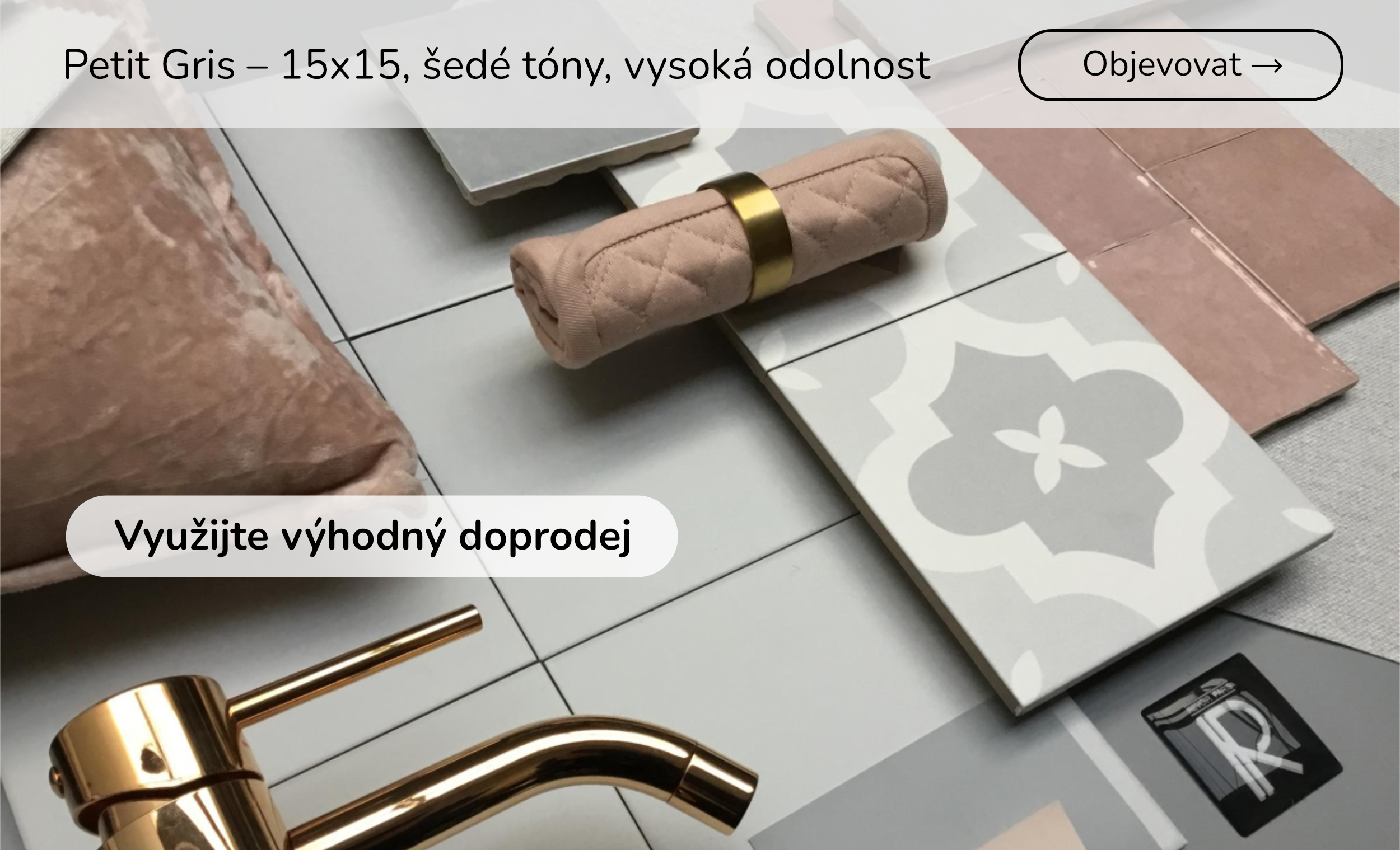 Odolná dlažba 15x15 v šedých tónech