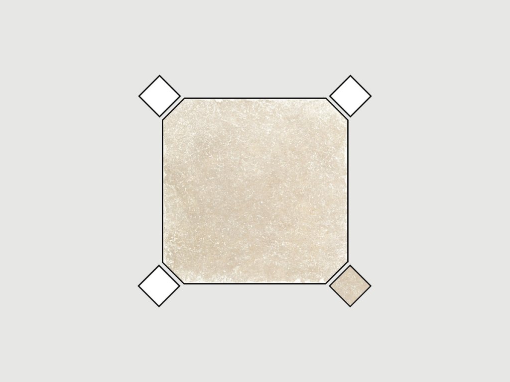 cerdomus Effetto Pietra di Ostuni ottagona sabbia 60x60 dlazba venkovni rustikalni imitace kamene