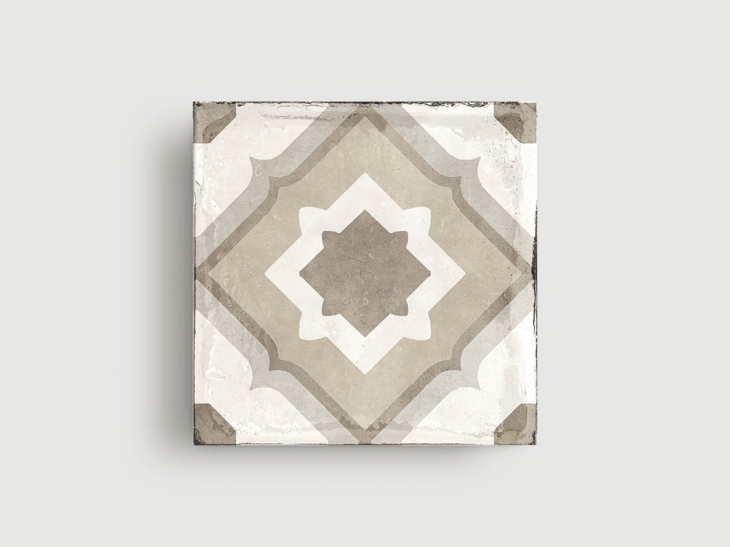 heritage dlazba obklady bezovo hnedo sede retro cement deco
