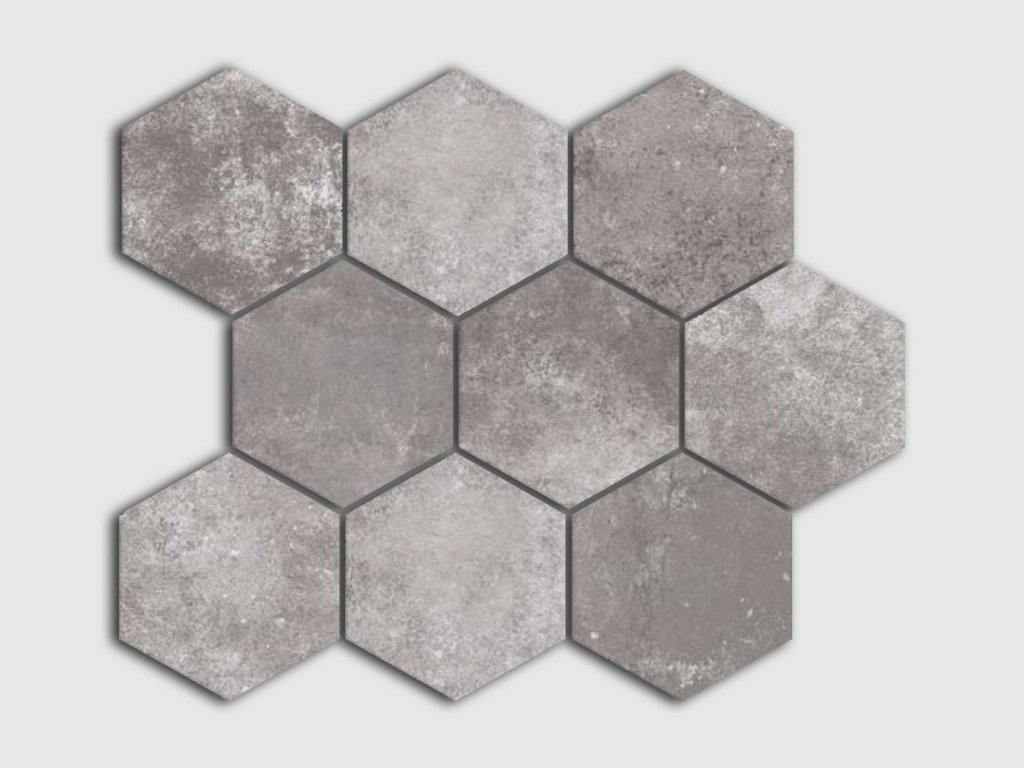 monopole pompeia gris dlazba hexagon vzorovana vintage