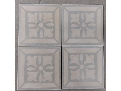 Cementi Novecento Grigio dlažba s šedým dekorem 20x20 mat