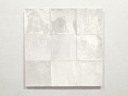 zellige wow obklady 12x12 jednobarevne patina white lesk