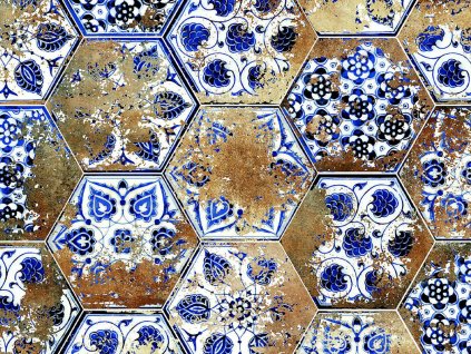 Terre Etrusche hexagonalni dlazba terakota cihelna imitace 22x25 podlahu 03