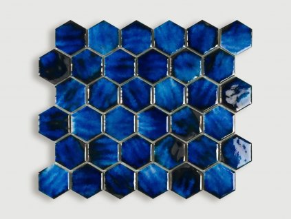 mallas mozaika hexagon zelena modra kuchyne koupelna tmave blue