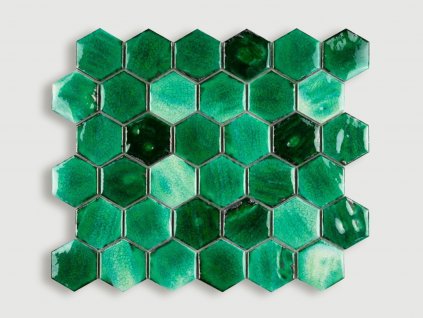 mallas mozaika hexagon zelena modra kuchyne koupelna tmave luxusni