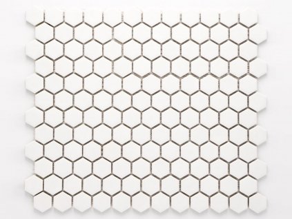 hexagon mozaika keramicka interier exterier steny koupelny kuchyne bila mat