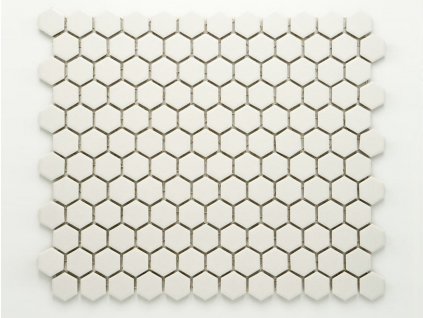 hexagon mozaika keramicka interier exterier steny koupelny kuchyne bila mat protiskluz