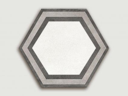 hexagon frame b&w dlazba kremova sestiuhelnikova matna 01