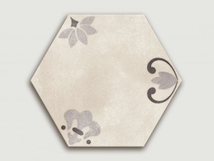 hexagon lily beige dlazba kremova sestiuhelnikova matna 01