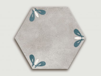 hexagon lily grey dlazba sestiuhelnikova matna 01