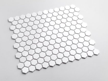 hexagon maly mozaika bila matna 15