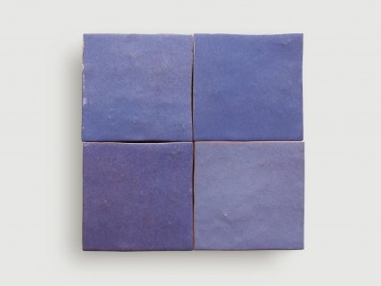 cevica zelij 10x10 obklady jednobarevne handmade lila fialova modra saten