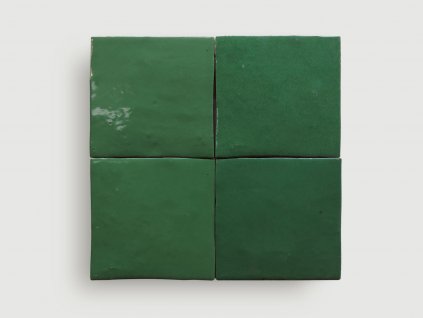 cevica zelij 10x10 obklady jednobarevne handmade verde botella saten