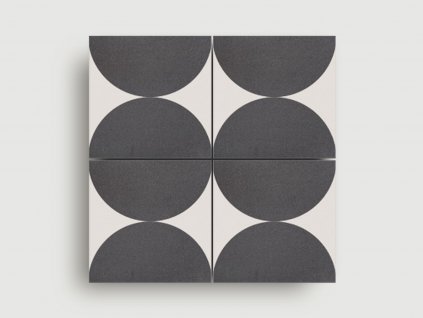 Valsecchia Gemini Black 3 retro vzorovaná dlažba 15x15 mat