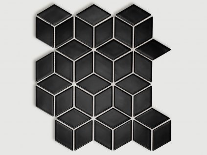 diamond mozaika kosoctverec retro black cerna mat