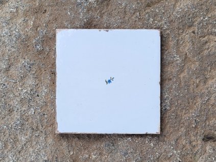 obklady 20x20 15x15 otisky kyticky malovane selske pomnenka modra M 05