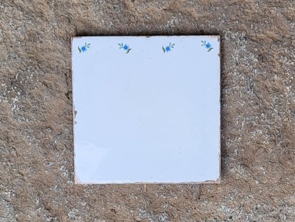 obklady 20x20 15x15 otisky kyticky malovane selske pomnenka modra M 03