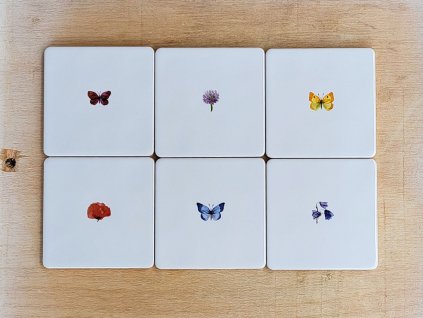 malovane obklady kvetiny 10x10 motylci kvetiny