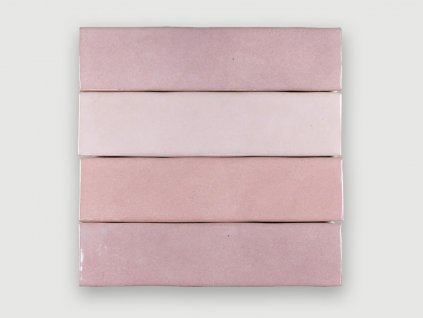 cevica zelij 5x20 obklady jednobarevne handmade rosa ruzova saten
