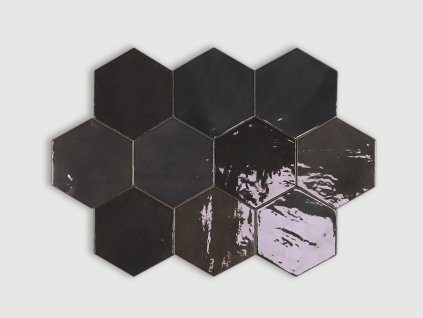 zellige hexa wow obklady sestiuhelniky jednobarevne patina graphite 02