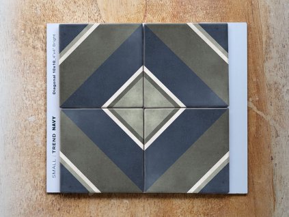small trend arco 10x10 obklady dekor vzor geometricke barvy navy