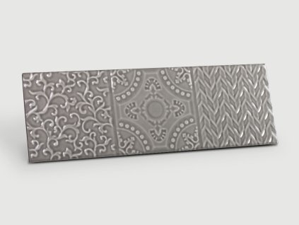 monopole esencia relieve gris brillo obdelnikove 10x30 obklady lesk jednobarevne relief 01