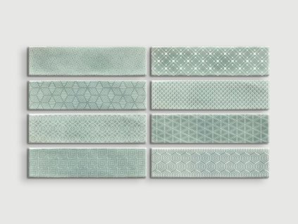 cifre opal decor turquoise brillo obklady obdelnik 10x30 lesk retro metro 02