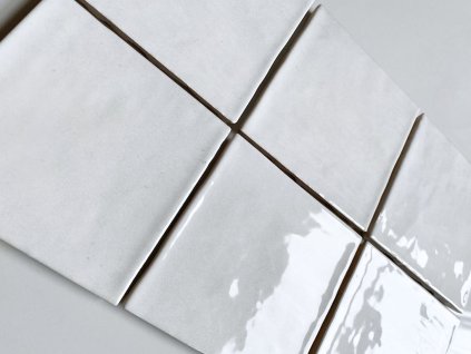 cifre zellige obklady 10x10 lesk jednobarevne imitace handmade white glossy