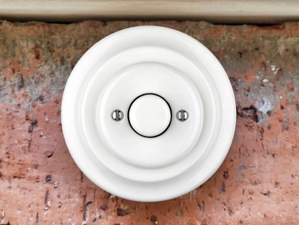 vypinac stmivac keramicky porcelanovy handmade bily